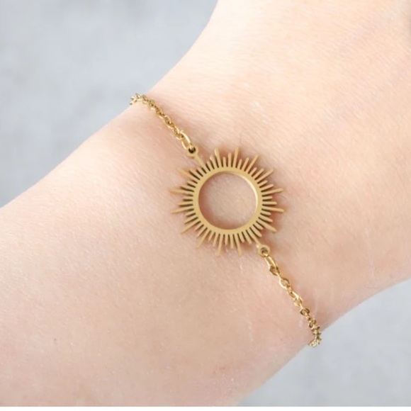 Anthropologie Jewelry - Sunshine Bracelet | Sun Waterproof Jewelry 18k Gold Plated Tarnish resistant